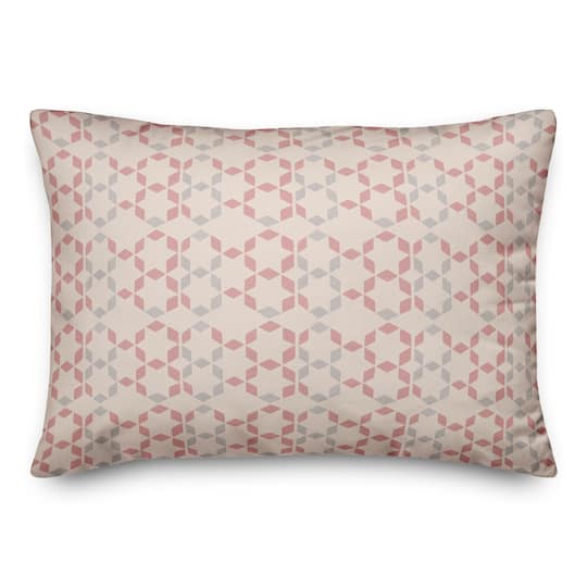 Blush Diamond Pattern Throw Pillow